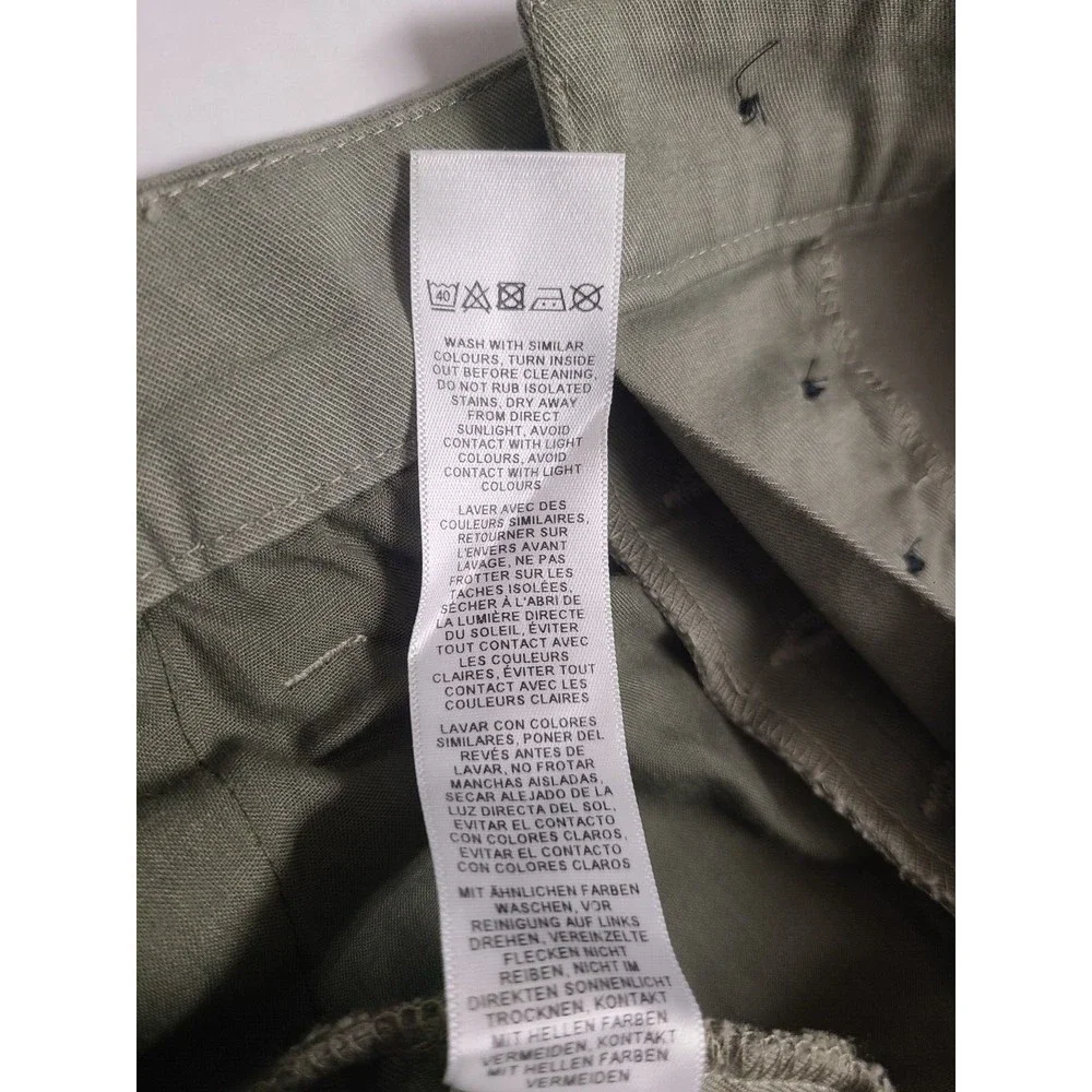 ASOS Chino Shorts Button Fly Womens 28" Waist Khaki Green New - Picture 9 of 10